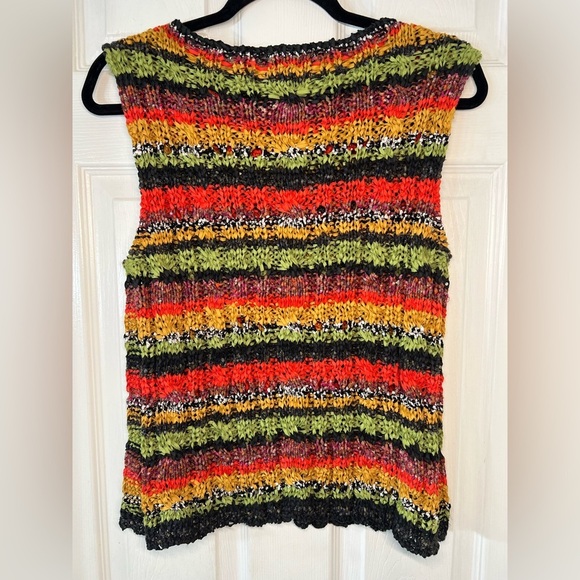 Anthropologie Multicolor Striped Audra Tank Italian Knit Top Size Large - Picture 3 of 9